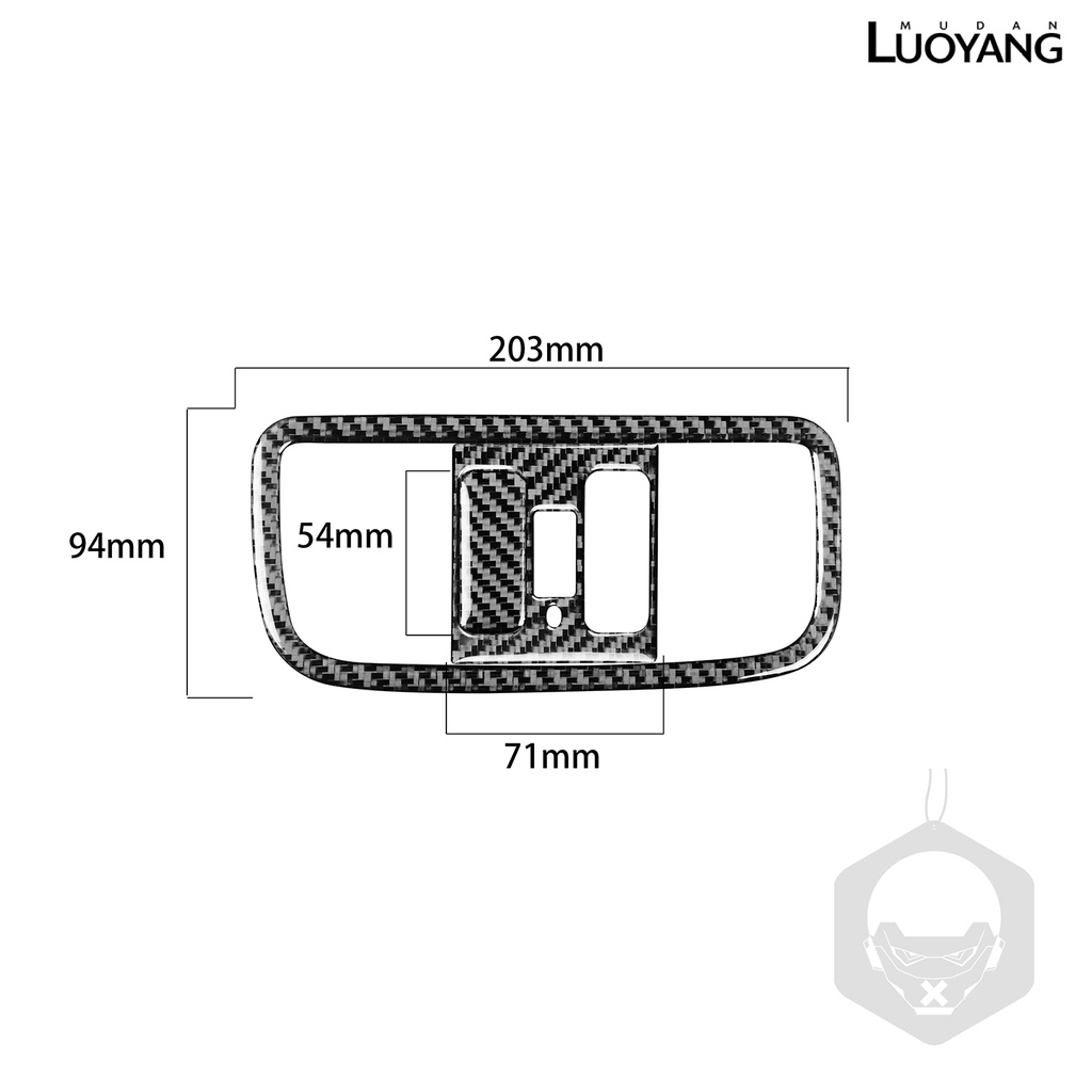 Bộ 2 Miếng Dán Trang Trí Bảng Điều Khiển Đèn Đọc Sách Cho Xe Hơi Civic 8 Gen 2006-2011