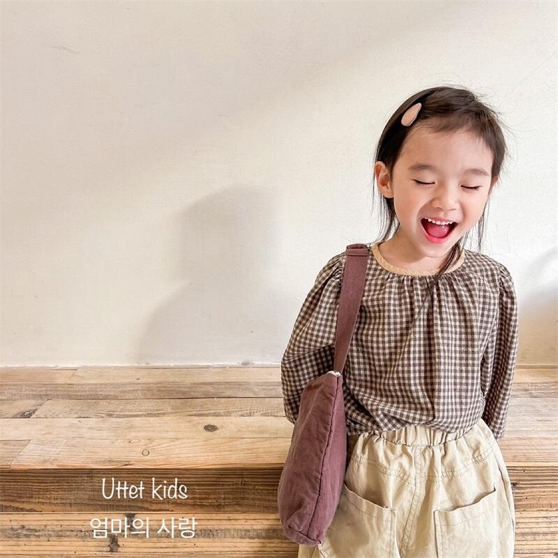 ÁO SƠ MI CARO BÉ GÁI 027 PHONG CÁCH HÀN QUỐC FORM CHUẨN