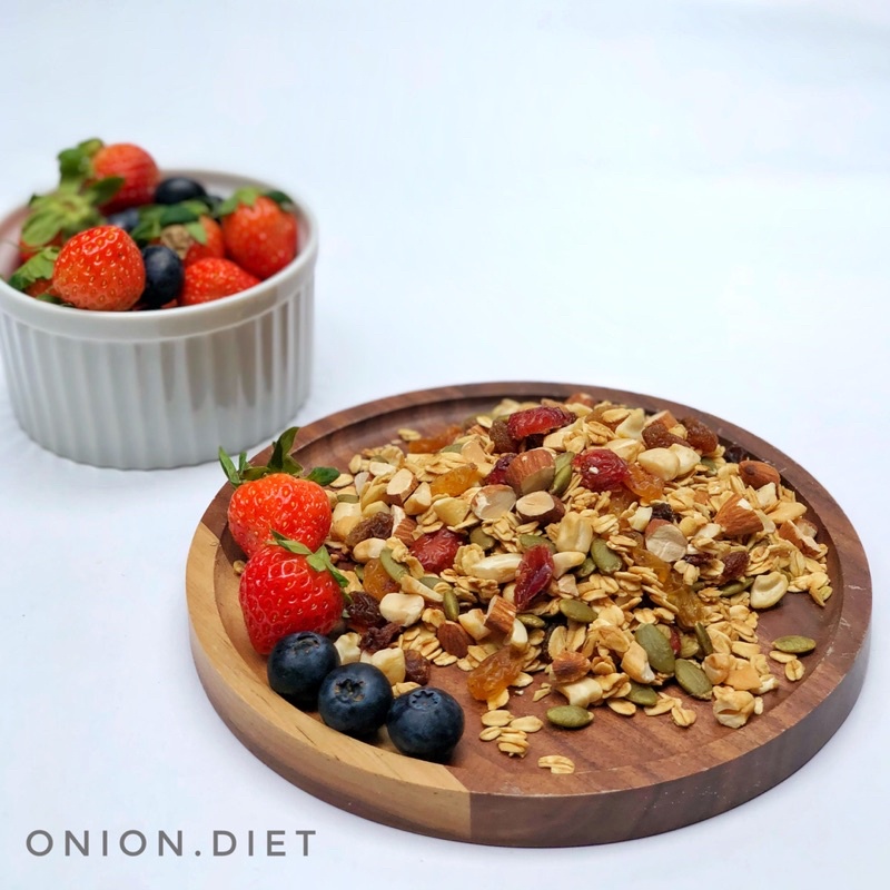 Ngũ Cốc Ăn Kiêng Nhiều Hạt - Không Đường Giảm Cân 250G Granola Onion.Diet