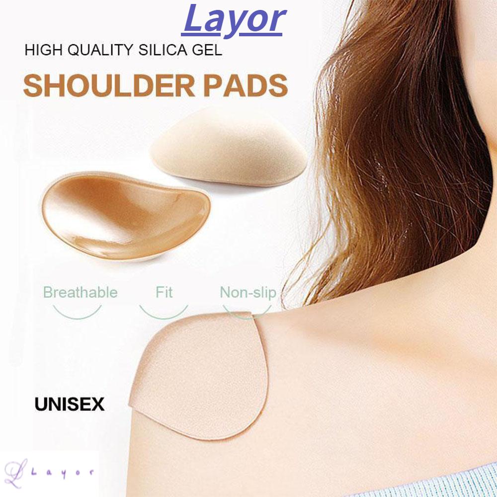 Bộ 2 Miếng Đệm Vai Silicone Tự Nhiên 2 Trong 1 Hỗ Trợ Nâng Vai Chống Trượt Cho Unisex