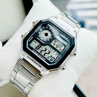 Đồng hồ nam casio ae1200whd dây thép chính hãng