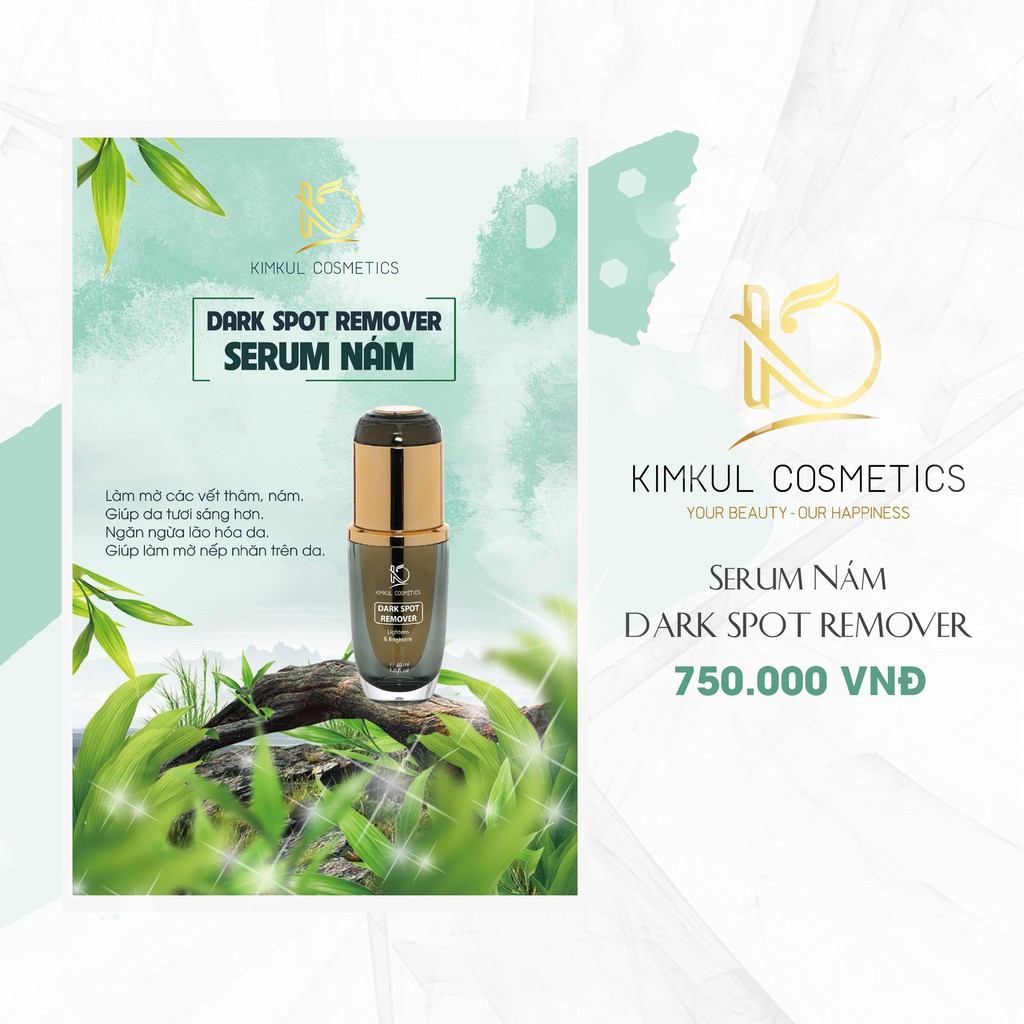 Serum giảm thâm xóa nám KimKul Dark Spot Remover 30ML - Huyết thanh xóa tan nám phục hồi da thâm xạm