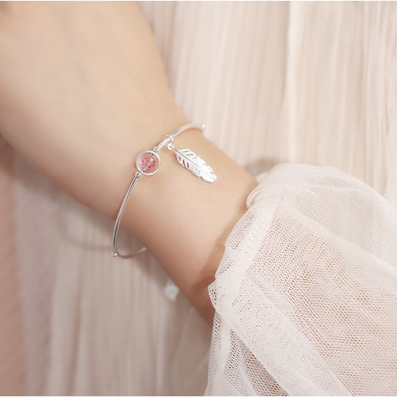 Vòng tay phong cách Hàn Quốc chất lượng cao Vòng tay pha lê dâu tây