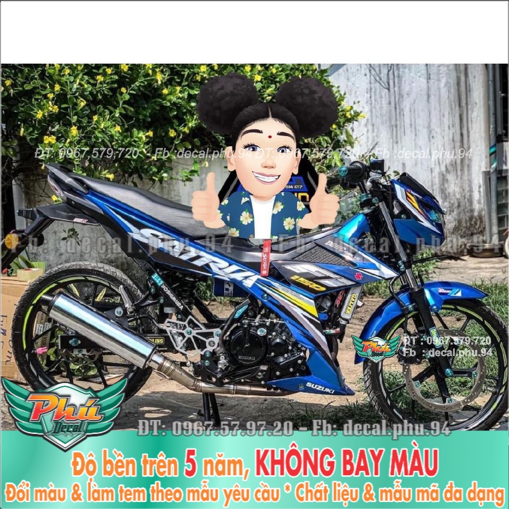 Tem rời Satria xanh đen , (K) -1