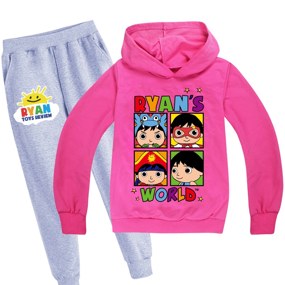 Bộ 2 Món Áo Hoodie Tay Dài In Hình Ryan Toys Review Thời Trang 2020 Cho Bé Trai