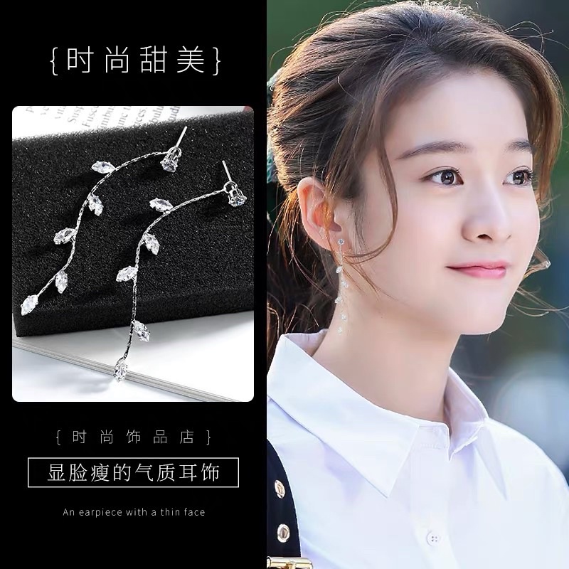 Hoa tai đính đá lấp lánh phong cách hàn quốc - Maben