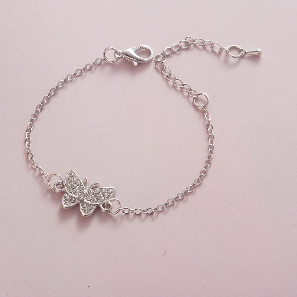 Vòng Tay Hình Hoa Cúc Và Bướm Thời Trang Hàn Quốc Đơn Giản Cá Tính Cho Nữ