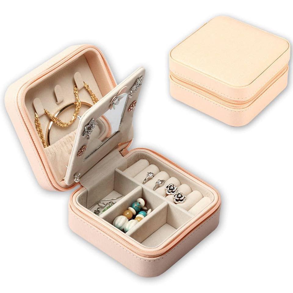 HỘP ĐỰNG TRANG SỨC MINI DA BÓNG SIÊU ĐẸP