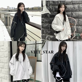 Áo sweater form rộng ziczac style unisex - viet_star