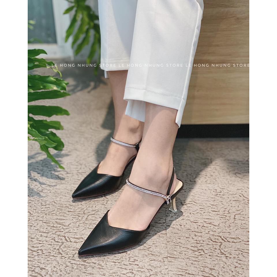 Giày Cao Gót Bít Mũi 5p  2 Kiểu Tôn Da Mã C32