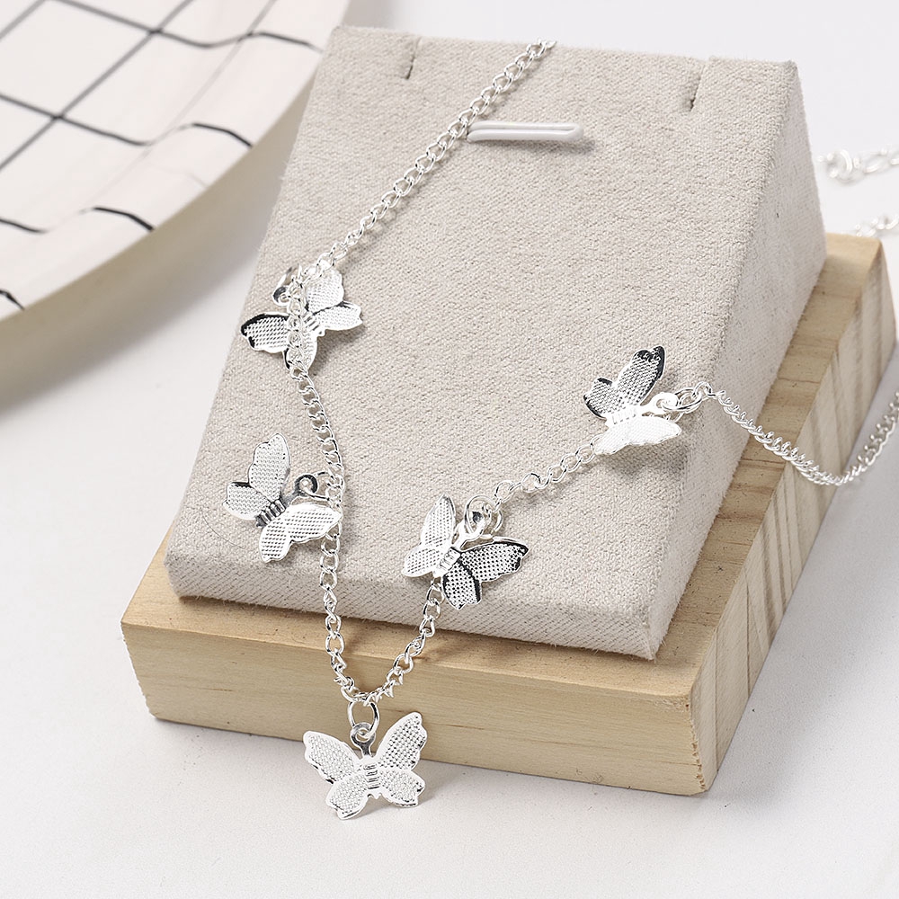 Dây chuyền choker cho nữ hình bươm bướm mạ vàng bạc phong cách thời trang chất lượng cao