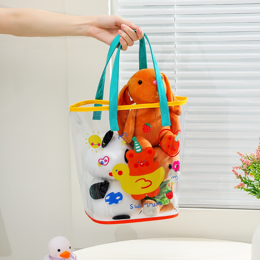 Túi tote phiên bản Hàn Quốc túi thạch một vai gấu du lịch PVC trong suốt dung tích lớn