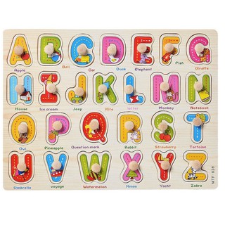 Bảng Gỗ 26 Chữ Cái Sáng Tạo Cho Bé
