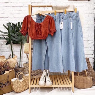 Quần ống rộng cá tính
