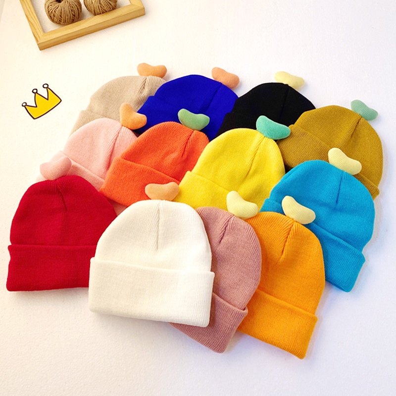 Mũ beanie dệt kim dễ thương dành cho bé gái 1-6 tuổi