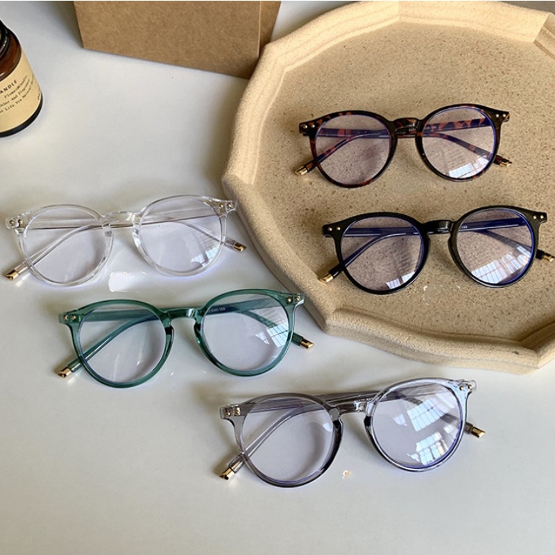 (KIQI-FASHION) COD Kính Gọng Tròn Chống Ánh Sáng Xanh Thời Trang Cho Nam Và Nữ