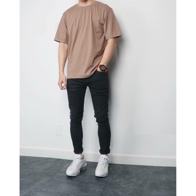 Áo thun trơn nam tay lỡ - basic tee form rộng oversize phong cách trẻ trung năng động