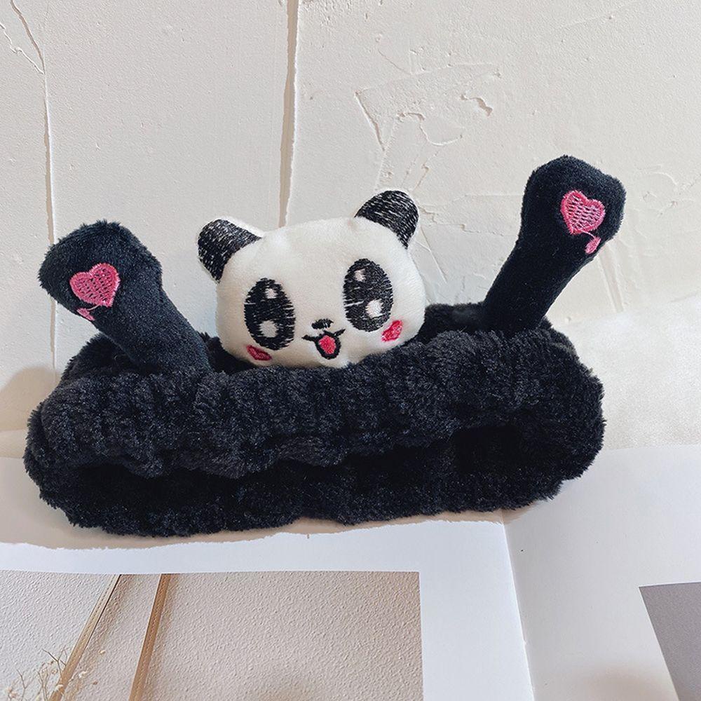 Băng Đô Cài Tóc Bằng Vải Flannel Họa Tiết Hoạt Hình Pikachu / Thỏ / Bò Sữa Dễ Thương Cho Nữ