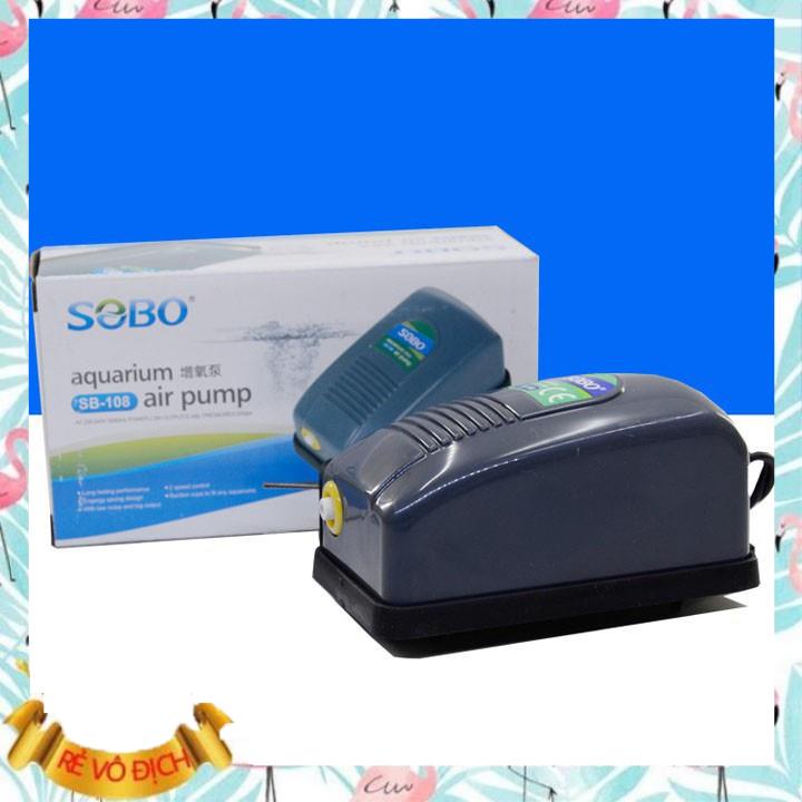 Máy sủi oxy cho hồ cá Sobo SB-108 sủi 1 vòi , Bơm đơn SOBO SB-108, Bơm đôi sục khí SB-108 Bơm bơm khí bơm bể cá