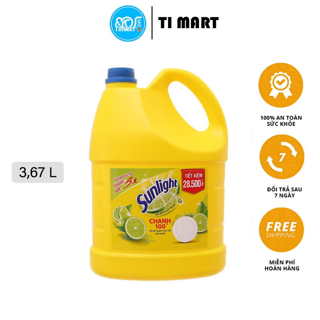 Nước rửa chén Sunlight Chanh 100 can 3.67 lít