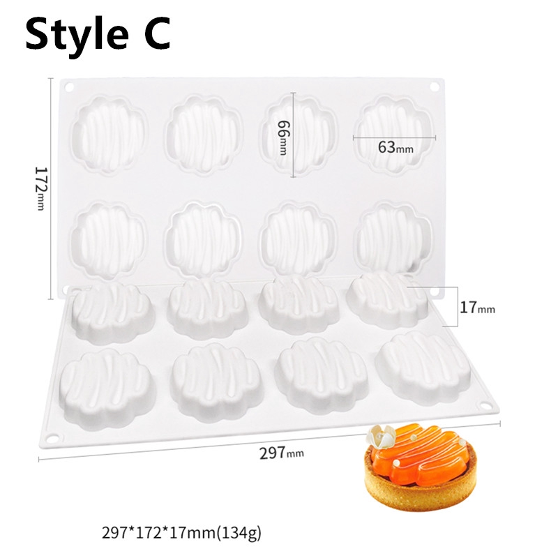 Khuôn Làm Bánh Tart Bằng Silicone Thiết Kế Tiện Lợi Dễ Dùng