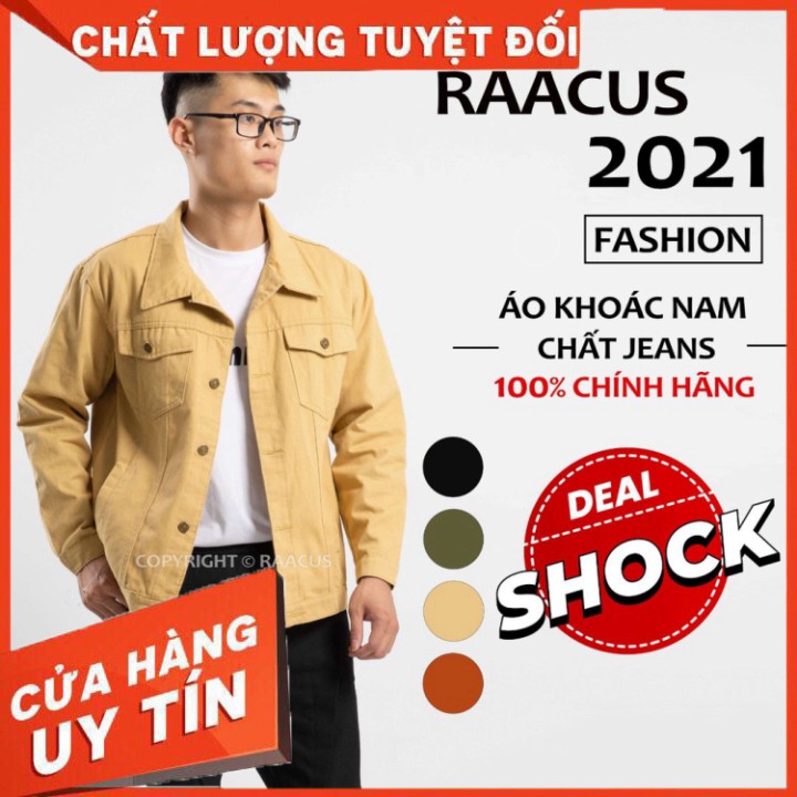 Áo khoác kaki nam unisex form rộng RAACUSSTORE, áo khoác bò nam phong cách denim ulzzang -D1AK269 - Hàng nhập khẩu