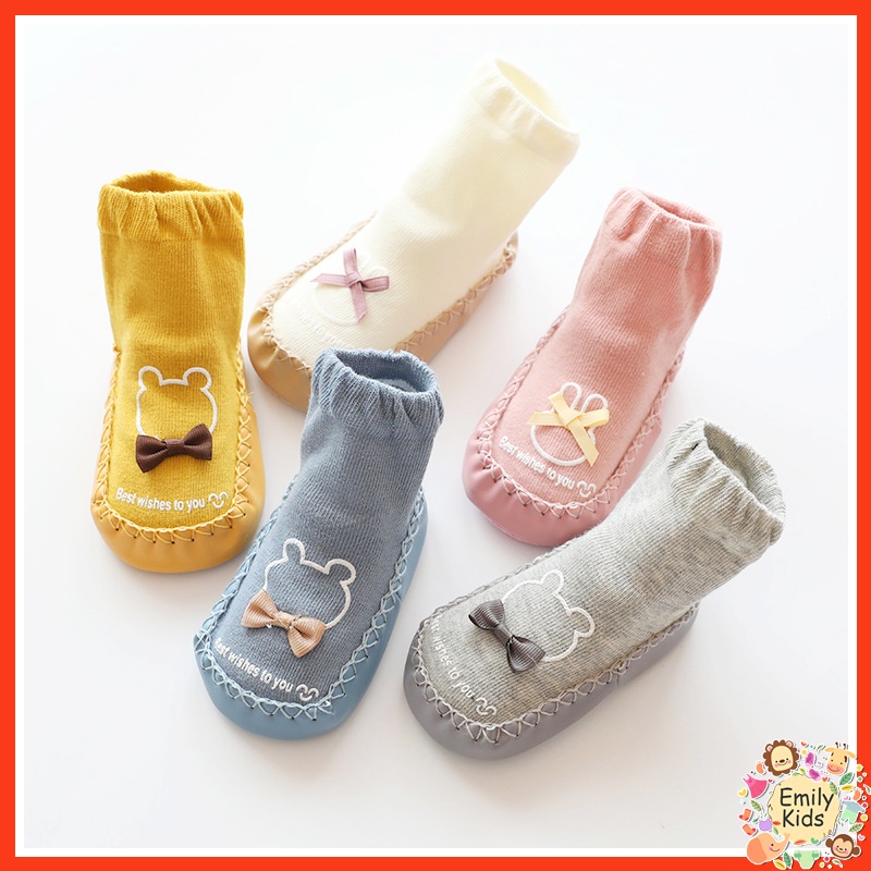 1 Đôi Vớ Cotton Mềm Mại Thoải Mái Thoáng Khí Chống Trượt Cho Bé 0.5-2 Tuổi