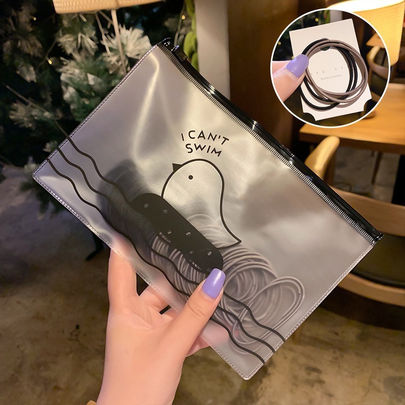 Túi 100 dây buộc tóc co giãn phong cách Hàn Quốc dành cho nữ