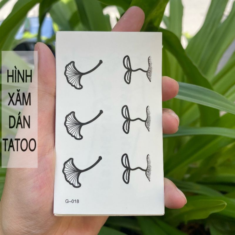 Hình xăm mầm cây g18. Xăm dán tatoo tạm thời size &lt;10x6cm