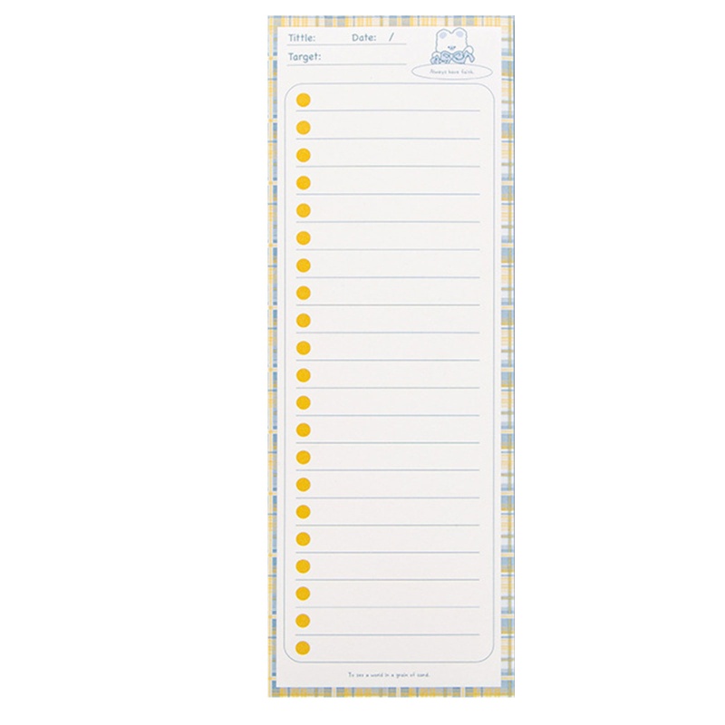 Seng Set 50 Tờ Giấy Ghi Chú Mini Bỏ Túi Lên Kế Hoạch Hàng Ngày Cho Học Sinh / Người Lớn