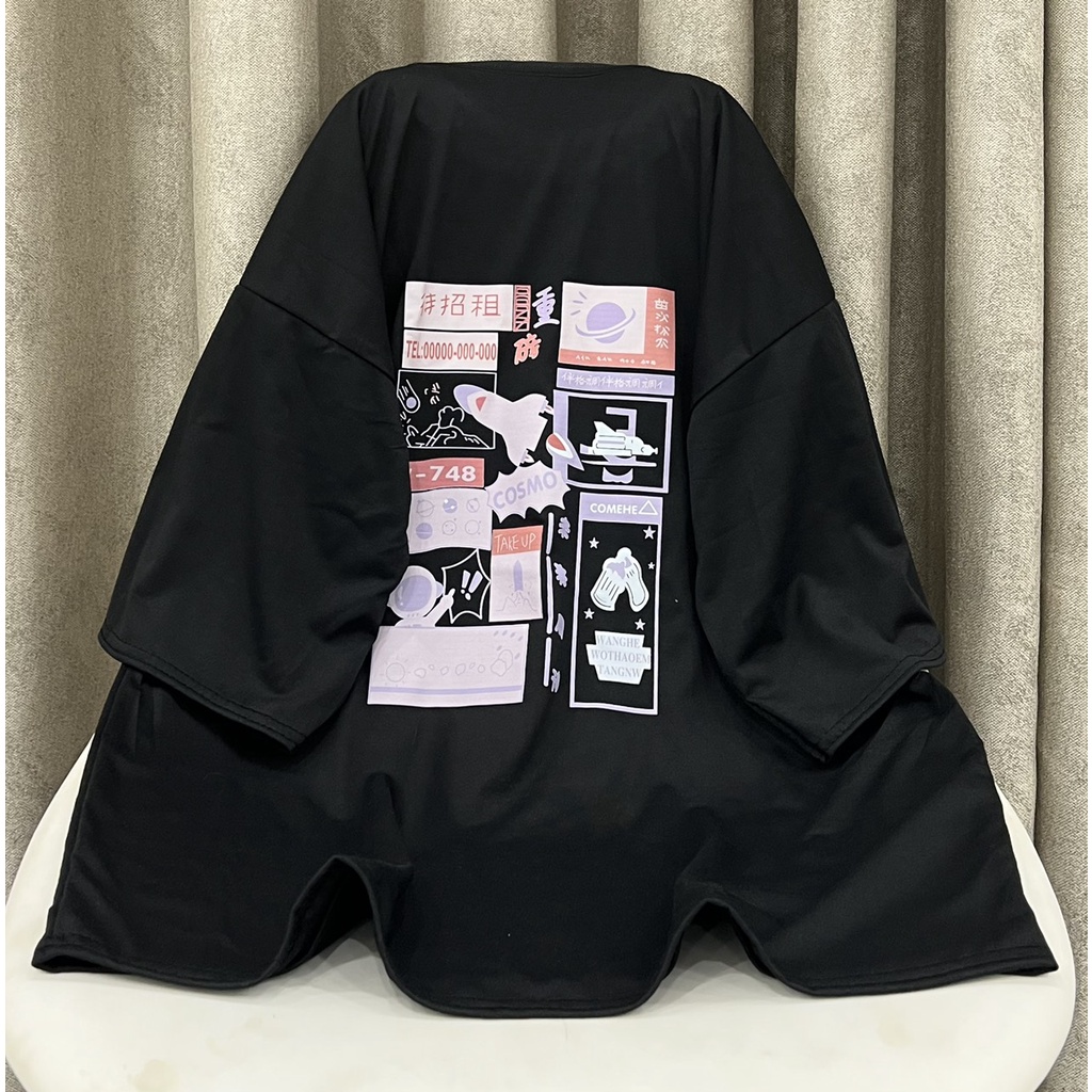 Áo Thun Nam Nữ  Form Rộng Hàn Quốc Họa Tiết Vải Dày Mịn Thoáng Mát Thiết Kế Thời Trang Kiểu Dáng Năng Động Trẻ Trung