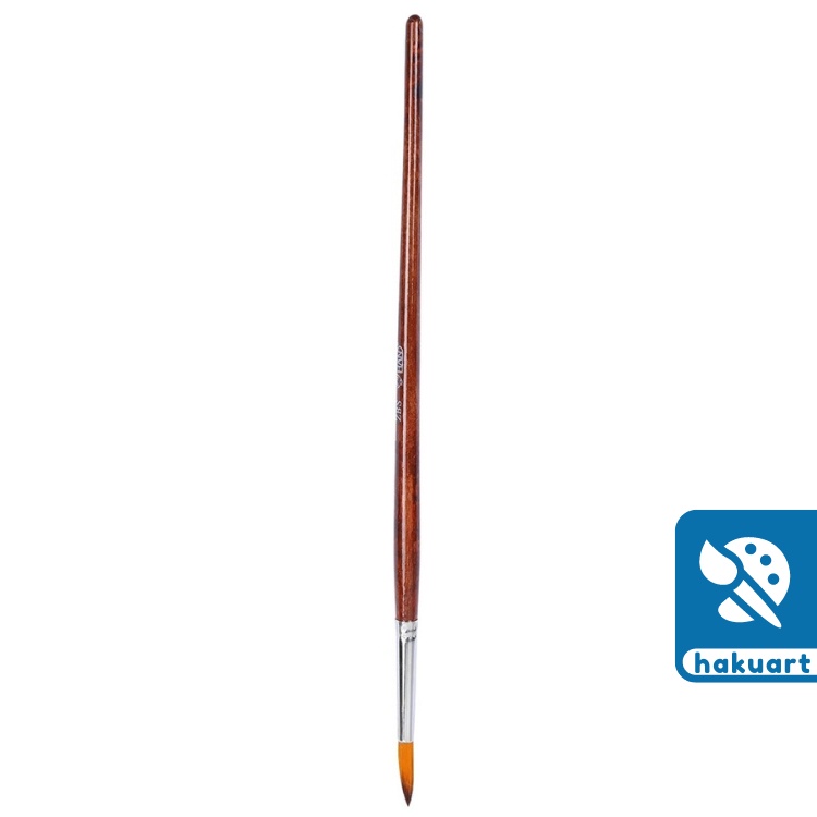 Cọ hand zbs đi nét vẽ màu nước đầu tròn thân nâu - Họa cụ Hakuart