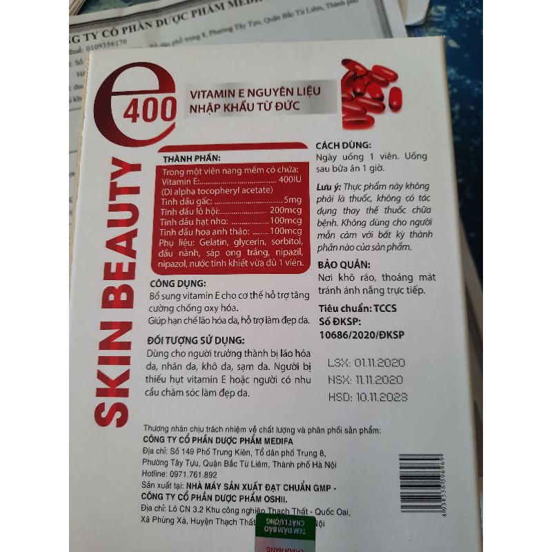 Vitamin E Đỏ SKIN BEAUTY | BigBuy360 - bigbuy360.vn