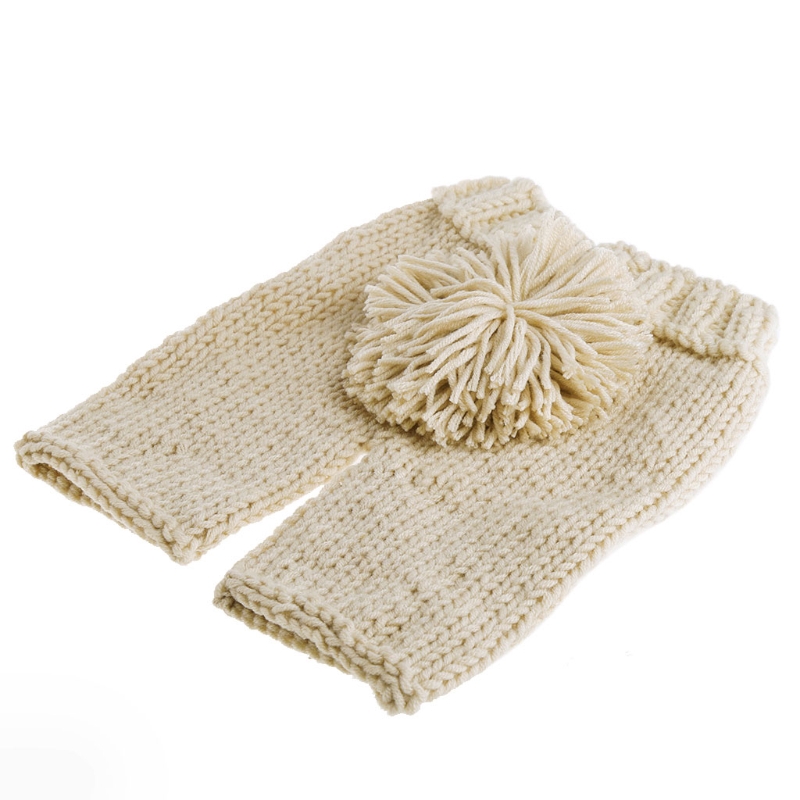 Bộ đạo cụ hình thỏ dệt kim để chụp ảnh sơ sinh cho bé gái bé trai