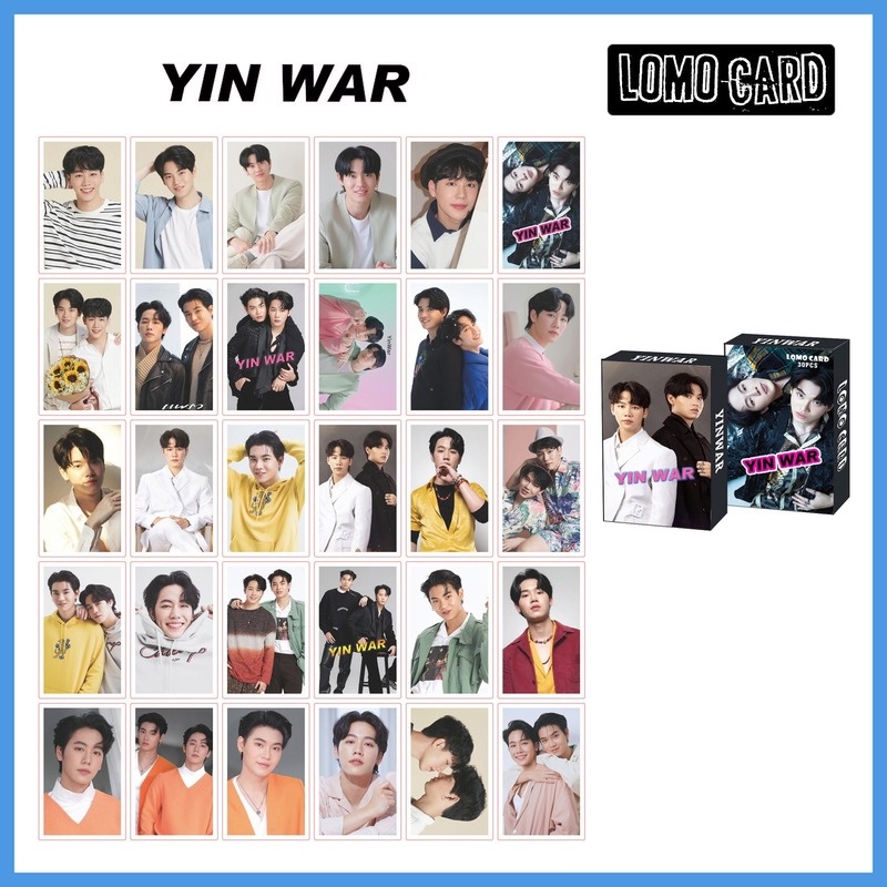 Hộp 30 Tấm Thẻ Ảnh Lomo Hình Trái Đất Mewgulf OffGun Taynew YINWAR EN OF LOVE Thai BL