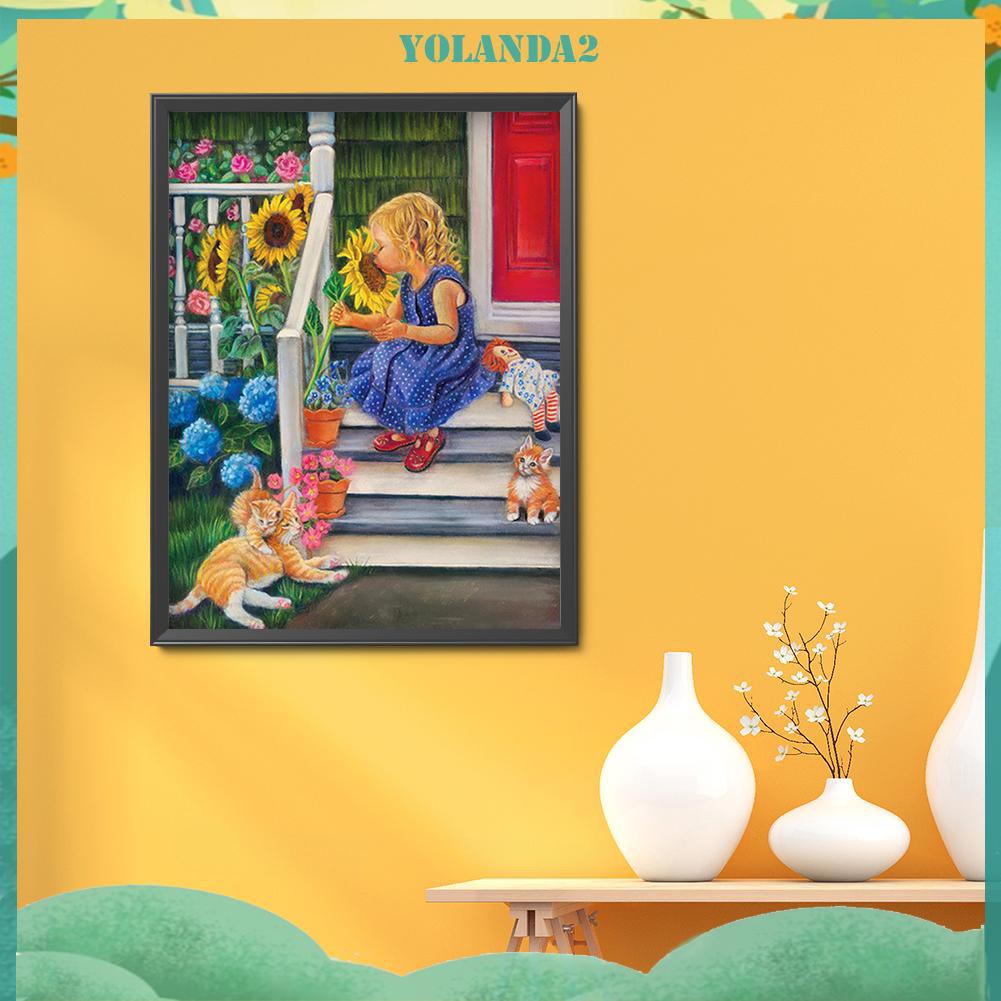 Bộ Tranh Đính Đá 5d Tự Làm Hình Ngôi Nhà Xinh Xắn