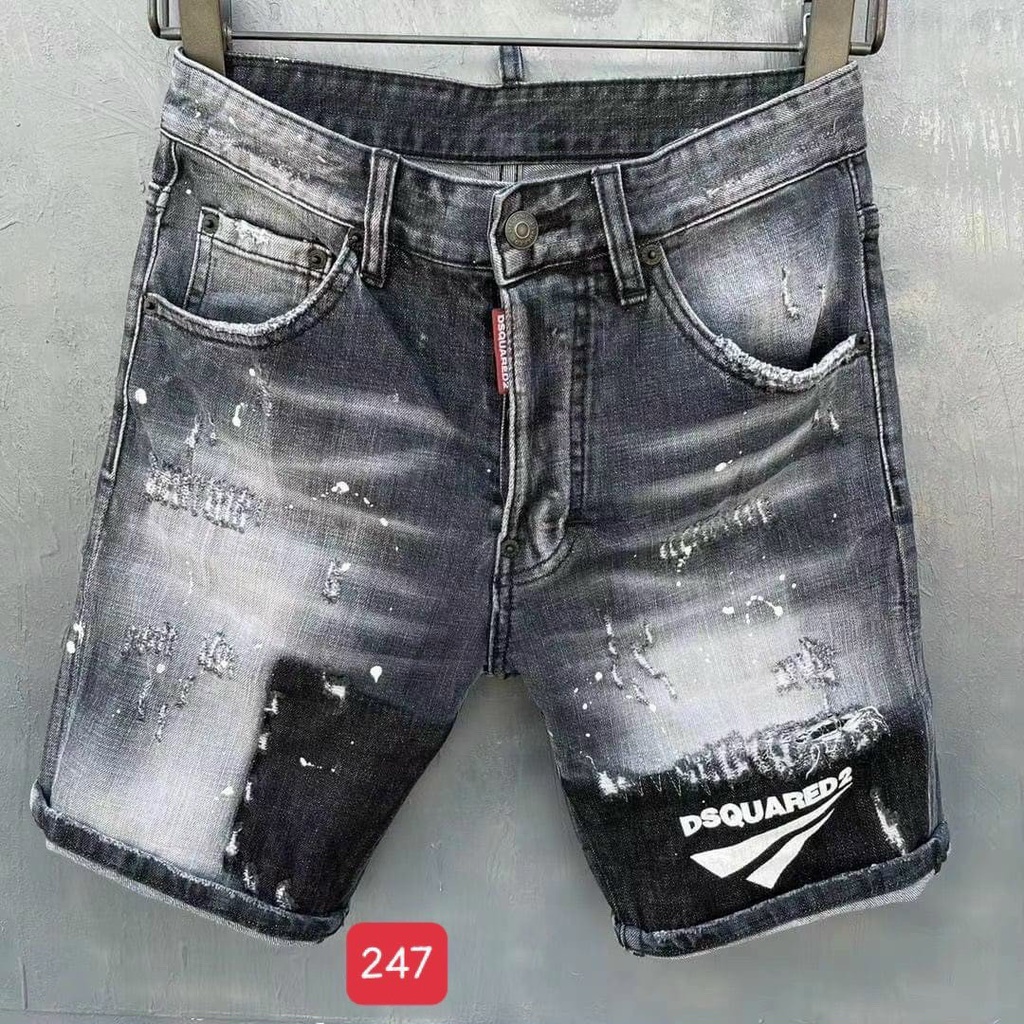Quần Short Jean Nam ❤️FREESHIP❤️Quần Đùi Nam Chất Bò co giãn cao cấp họa tiết vẩy sơn in chữ đẹp Tô Tồ Shop - QSJNM209 | BigBuy360 - bigbuy360.vn