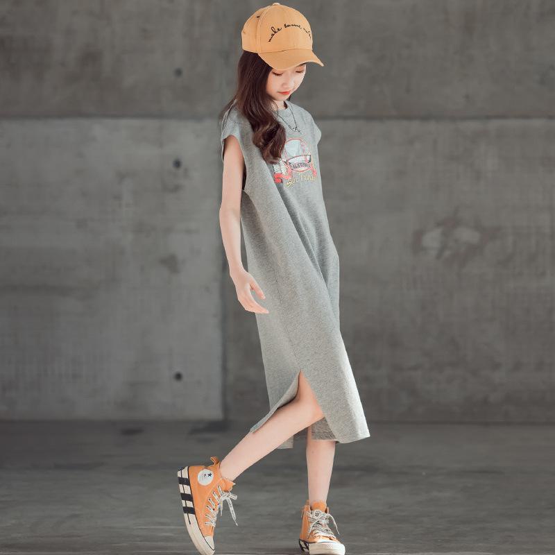 Đầm Thun Ngắn Tay Dáng Rộng Phong Cách Hàn Quốc Thời Trang Mùa Hè Cho Mẹ Và Bé Gái