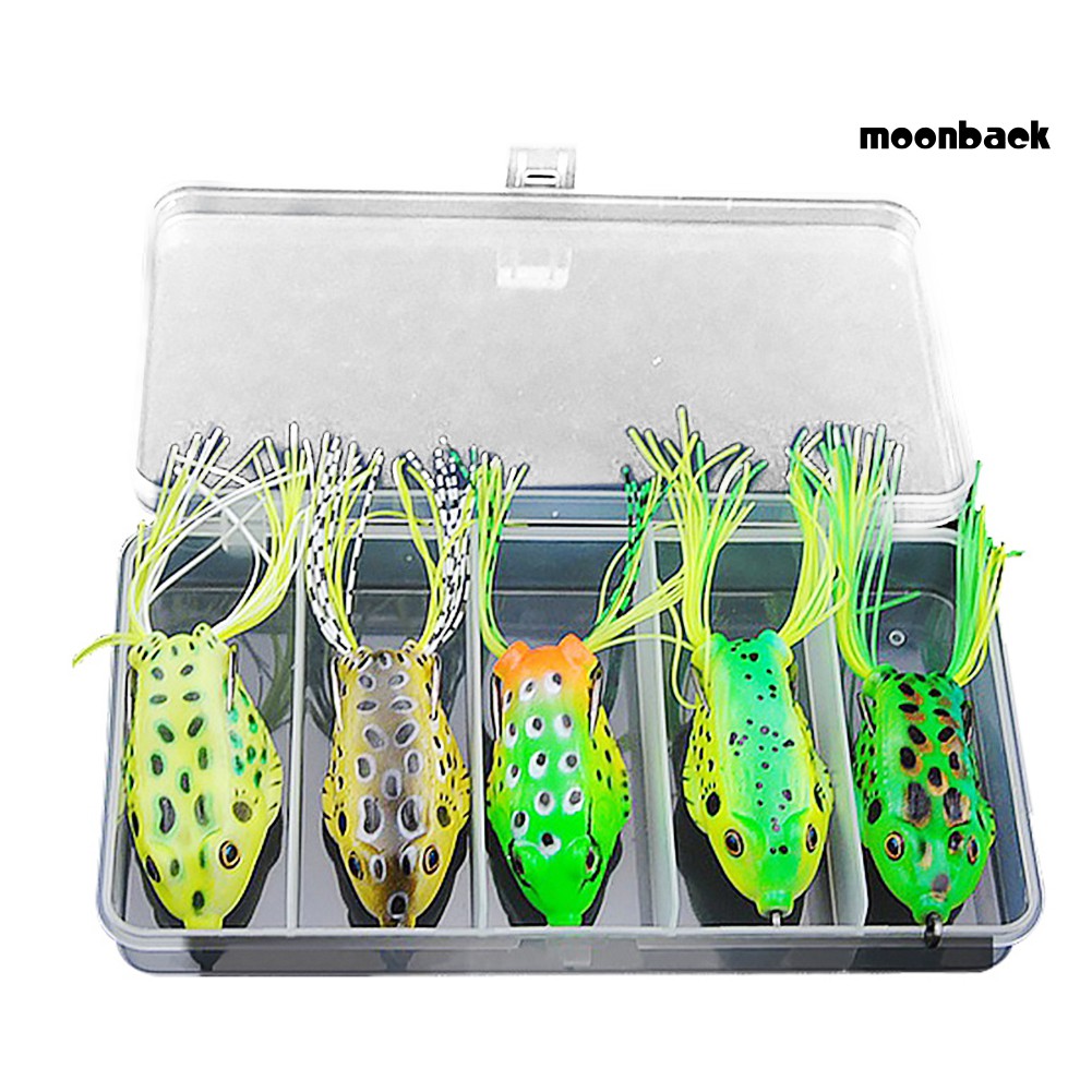 Set 5 Mồi Câu Cá Giả Hình Ếch 6cm Đầy Tiện Lợi