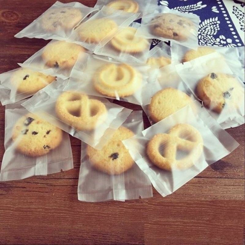 Túi bánh quy , cookies hàn miệng 7* 10 cm TRONG MỜ ( 100 cái)