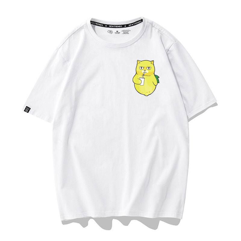 [Hàng Xịn, Gía Tốt] Áo Phông Thun Mèo Trái Cam Mini Nam Nữ - Unisex - Cotton - Mã AT016