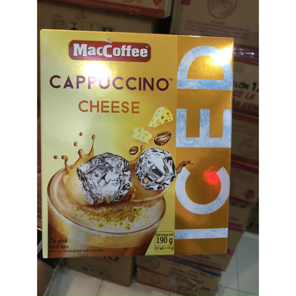 [Hộp 10 gói] Cafe vị Capuchino Original & cheese Maccoffe