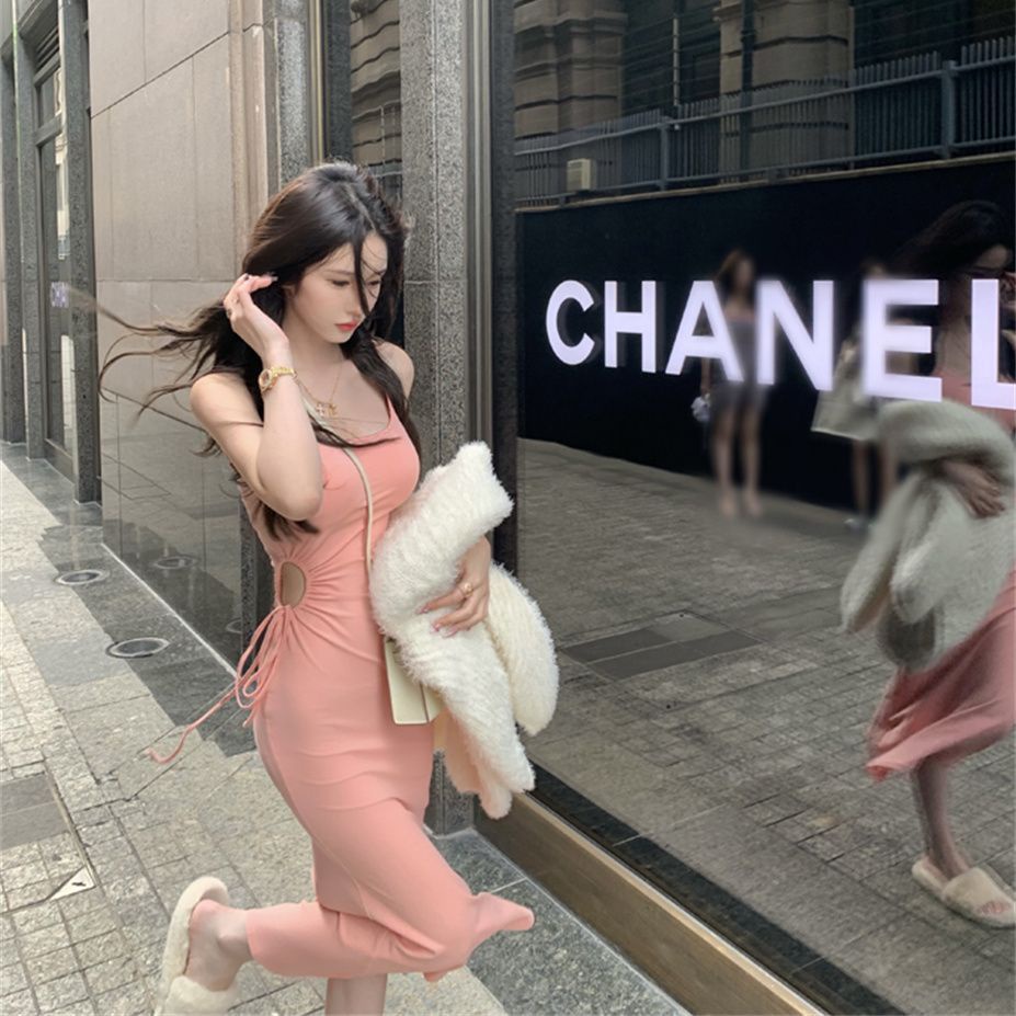 Đầm Đuôi Cá Hai Dây Dáng Ôm Màu Trơn Thời Trang Cao Cấp Dành Cho Nữ