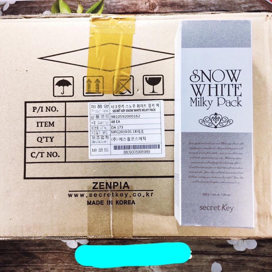 Dưỡng trắng da mặt và body cao cấp Snow White Milky Pack da siêu lỳ cũng bật tone ( chính hãng Hàn Quốc)