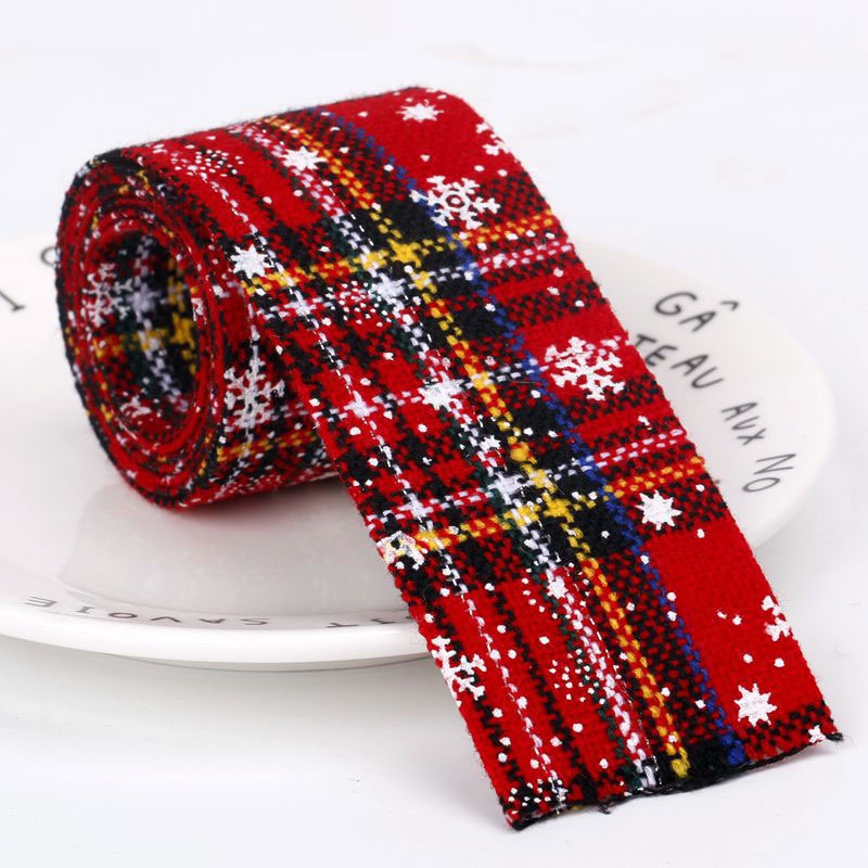 Cuộn Dây Ruy Băng Satin Họa Tiết Bông Tuyết Đơn Giản Cổ Điển Dùng Trang Trí Giáng Sinh / Tiệc Cưới / Sinh Nhật DIY