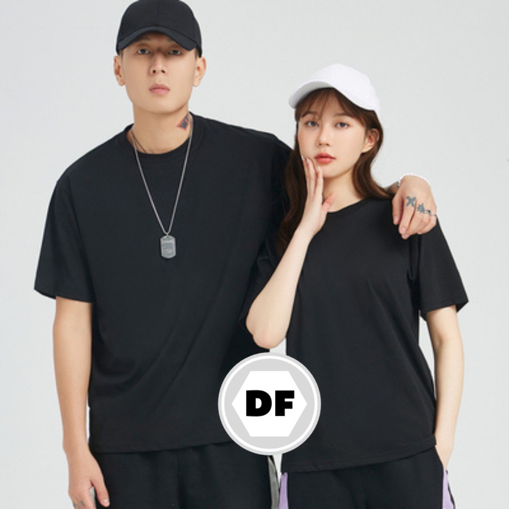 Áo Thun Trơn Cổ Tròn Cho Nam Nữ Hàng Đẹp Vải Cotton Thoáng Mát Trẻ Trung Năng Động 2 Màu Trắng Đen | DF.Unisex | BigBuy360 - bigbuy360.vn