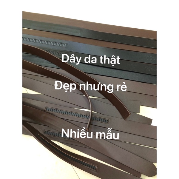 Thắt lưng nam không mặt khóa da thật cao cấp khóa tự động khoá tăng khóa kim đục lỗ siêu bền, rẻ nhất