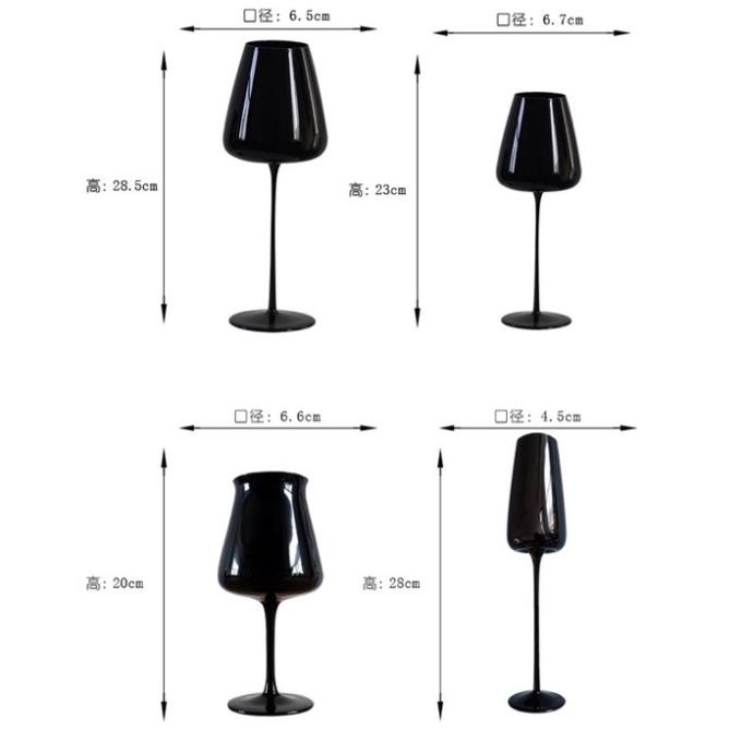 Ly rượu đen tuyền sang trọng - Bắc Âu