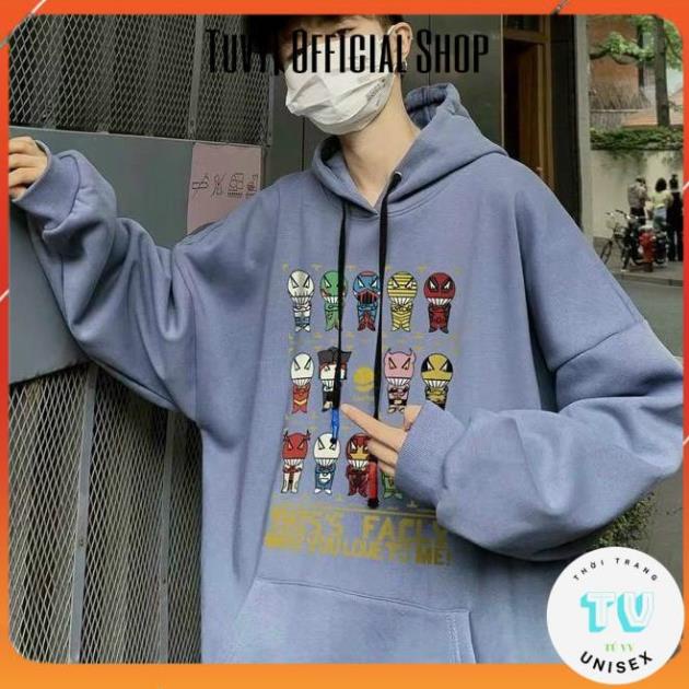 Hoodie nam FREESHIP Áo hoodie nỉ nam nữ form rộng unisex in sticker chất nỉ dày dặn nhiều màu