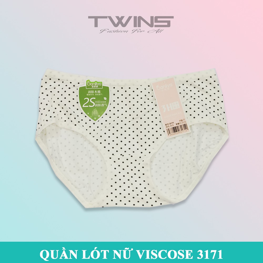 Quần lót nữ cotton cao cấp Viscose Banliya 3171 họa tiết chấm bi mềm mại thoáng mát freesize dưới 60kg